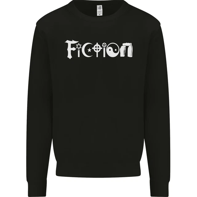 Fiction Funny Atheist Atheism Irreligious Mens Sweatshirt Jumper