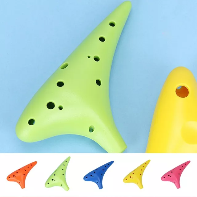 Ocarina 12 Hole Plastic Resin 1 Pcs 170*152*90mm Beginner Flute Multicolor