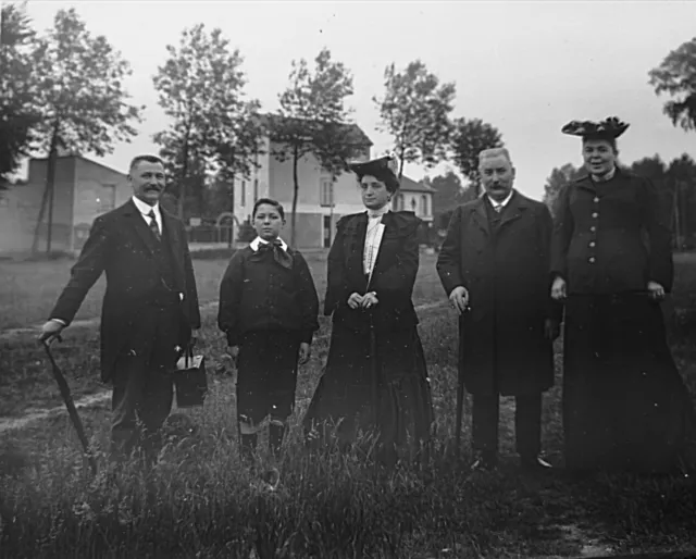 Lot photo plaque de verre négatif personnages scène de vie (1) 1908