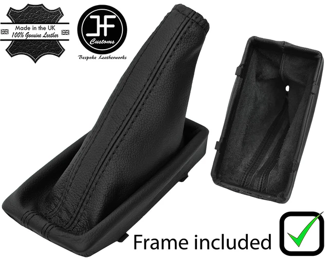 Soufflets Cuir Levier De Vitesse Et Frein à Main Pour Opel Astra G (1998-2009) - Noir, Coutures Noires - 4