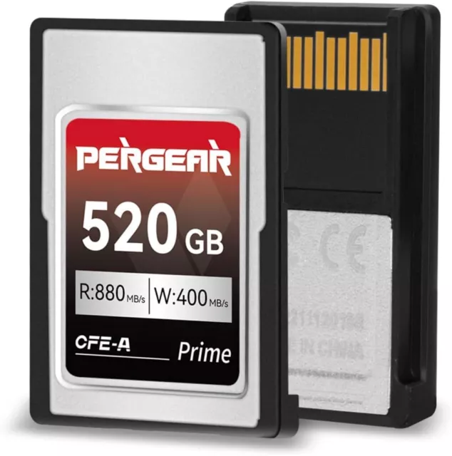 PERGEAR Professional 520GB CFexpress Type A Memory Card for Sony Alpha FX Camera