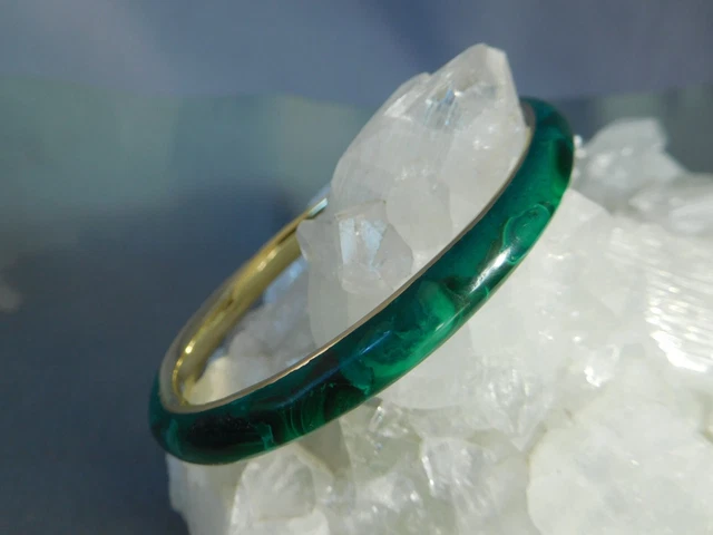 Bracelet Jonc « Guérison » Malachite - Argent 925