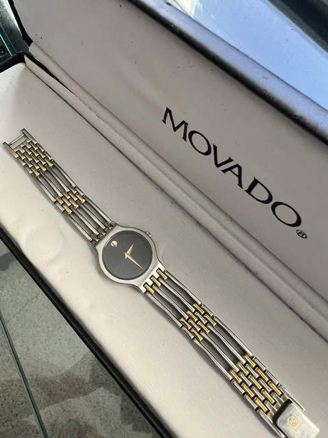 Movado Esperanza Quartz Black Museum Dial Ladies Watch 0606045