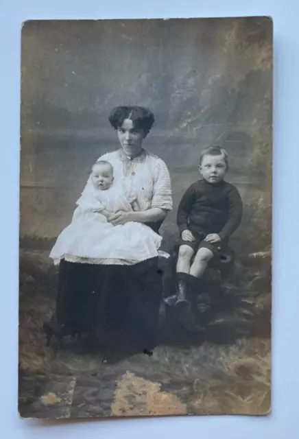 RPPC Social History Unknown Family  Portrait