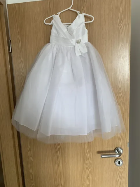 girls occasion/ Party / flowergirl dress age 4 white