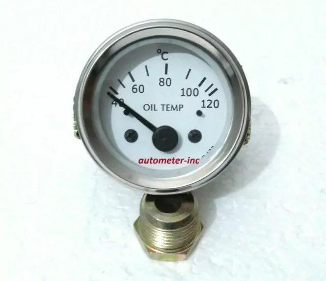 Smiths Replica Electrical Oil Temp Weißes Chromgesicht