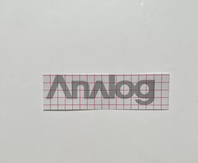 AG ANALOG Logo  Sticker / Snowboard Burton / Die-cut / Silver / M-L /
