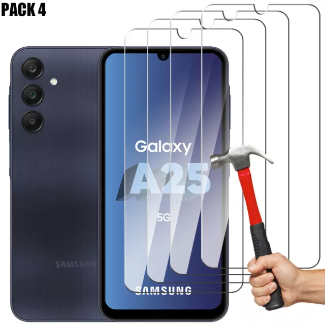 Verre Trempé 9H pour Samsung Galaxy A25 A35 A55 A15 A05s A04s A14 A23 A54 Lot-4