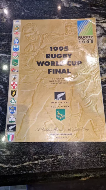 Rugby World Cup Final 1995 Official Programme With Light Beer Stain