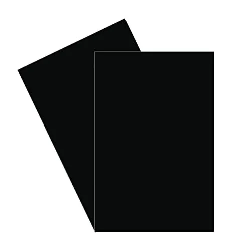 2 Pcs Black Plastic Sheet 8 x 12 x 1/8” Color Plastic ABS Sheet Black Acryli...