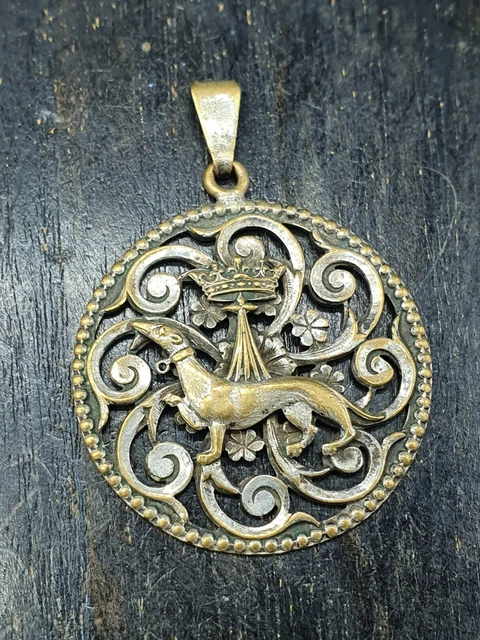 Pendentif Breton En Métal Argenté - Marque Atao Feal - État D'usage - Diamètre 4 Cm