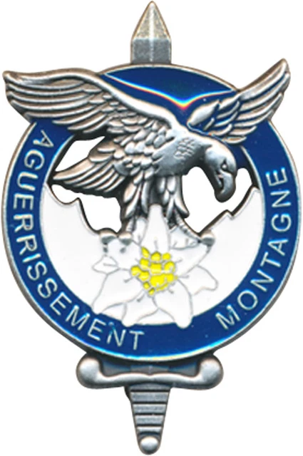 Insigne Brevet CIECM Combat En Montagne - Badge Métallique 55x67mm, épingle, Pour Collection Ou Uniforme