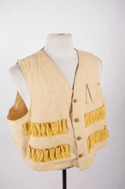 Vintage Duck Canvas Shooting Vest J. Stevens Arms Company Mens Size Small