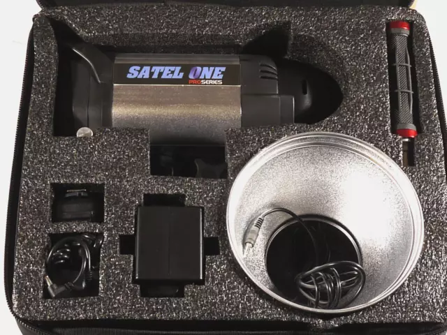 Prl) Flash Satel One 600W Street Portable Light Blitz Kit Set Full Accessories