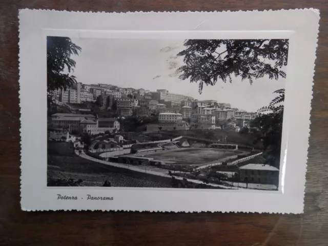 Vecchia foto cartolina d epoca di Potenza panorama veduta scorcio palazzi campo