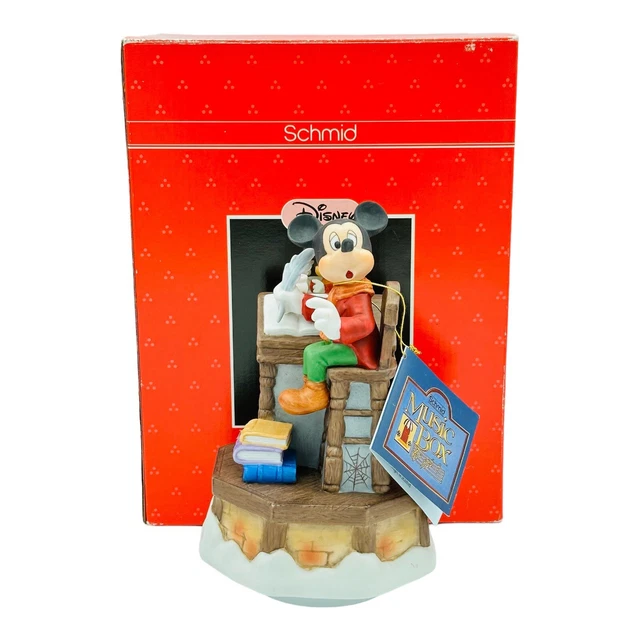 DISNEY SCHMID MICKEY Mouse Disney A Christmas Carol Wind Up Music Box