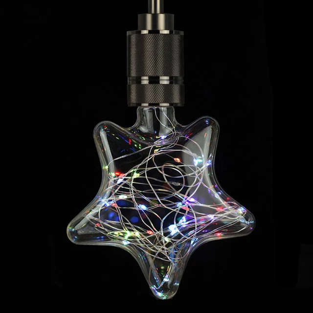 Lampadina LED Lampadario Lampadina Pentagramma Filamento Lampadina Luce Notturna