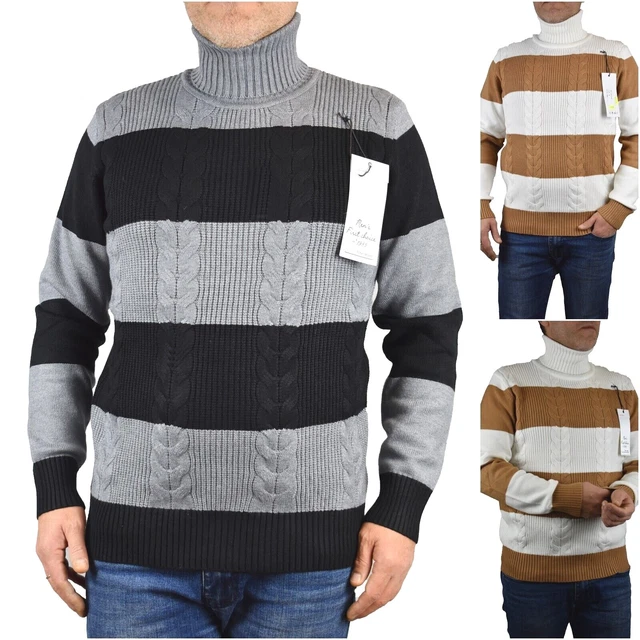 Maglione Dolcevita Uomo Collo Alto Maglia Invernale Maglioncino xl xxl Pullover