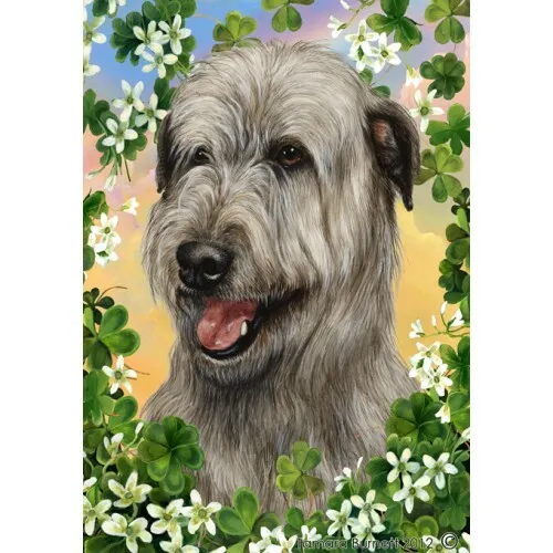Clover House Flag - Grey Irish Wolfhound 31329