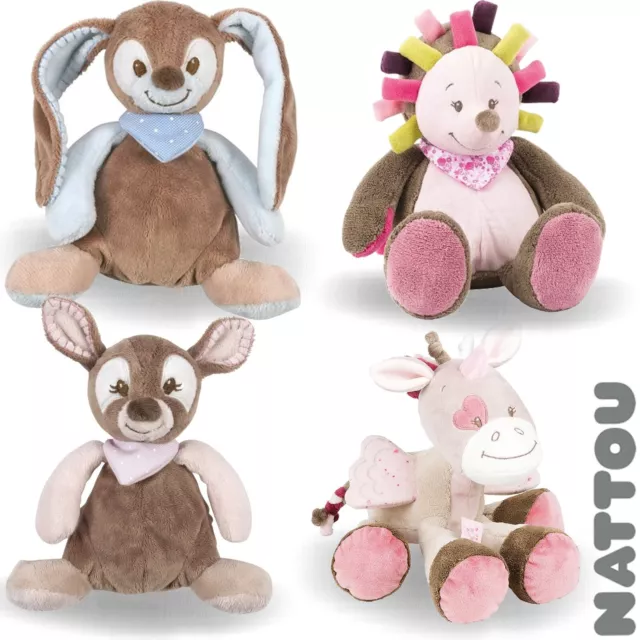 Plüschtier Kuscheltier Stofftier Nattou Plüschfigur Rassel Baby Kinder ab 7,90€