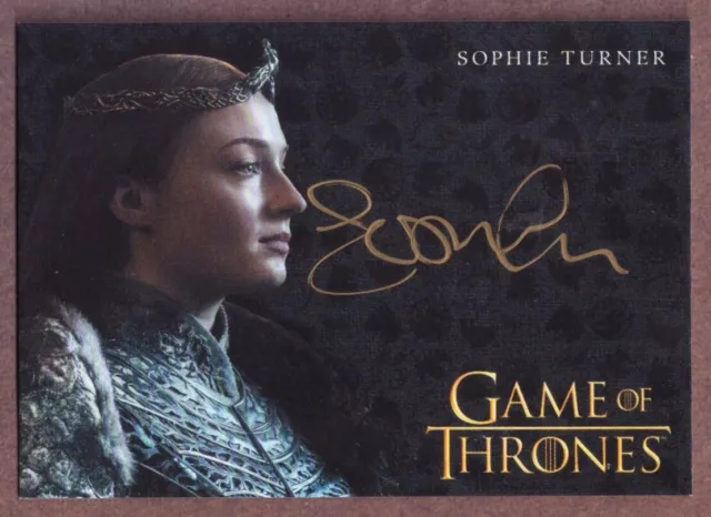 2023 Game of Thrones Art & Images Sophie Turner as Sansa Stark Gold Autograph