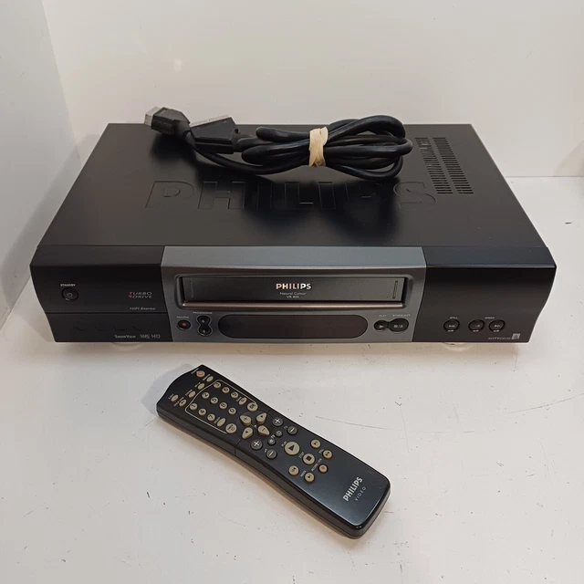 Magnétoscope Philips VR 805 VHS-HQ PAL Nicam – Testé + Télécommande + Câble