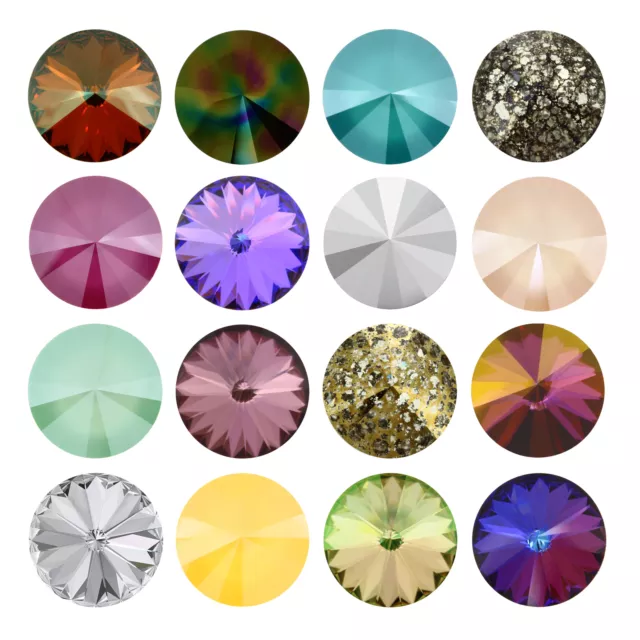 Superior PRIMERO 1122 Rivoli Round Crystals Foiled * Many Colors & Sizes