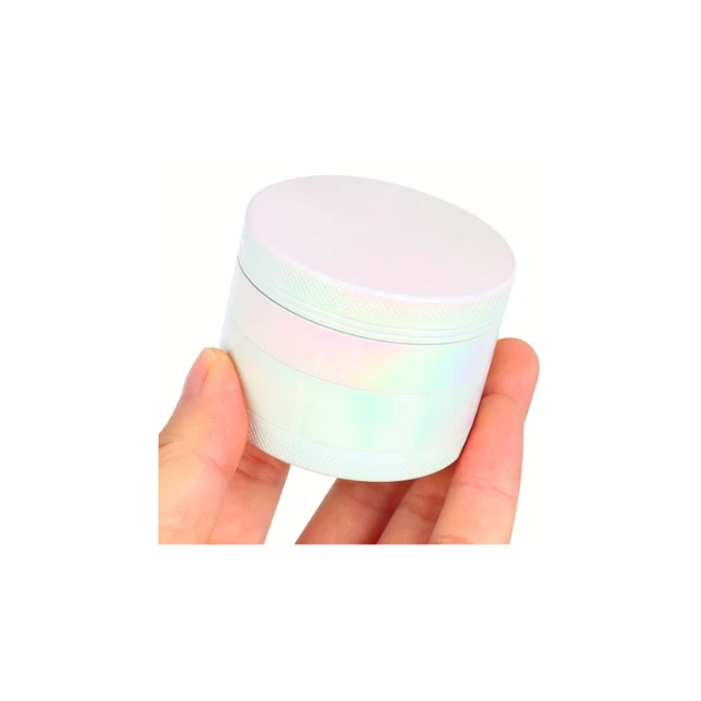 Premium White Rainbow Grinder, Iridescent Grinder, Herb Grinder