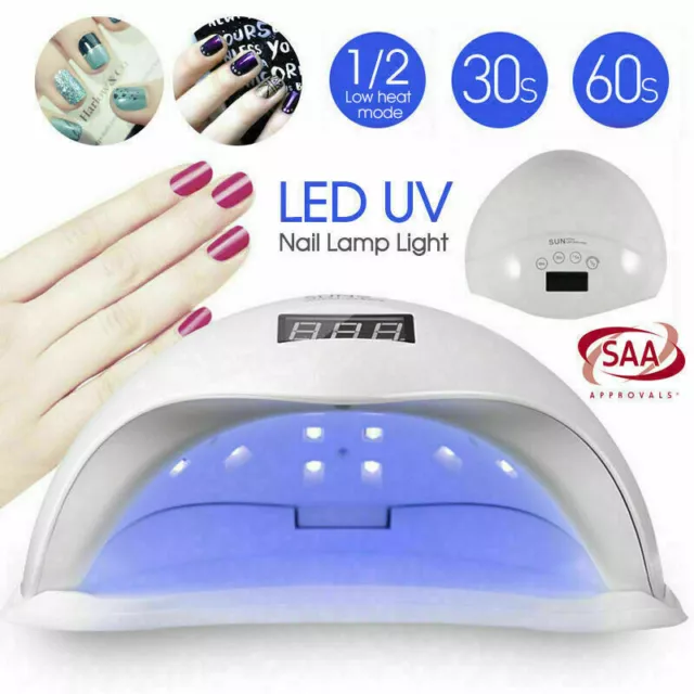 New SUN5 48W LED UV Nail Lamp Light Gel Polish Dryer Manicure Art Curing AU Plug