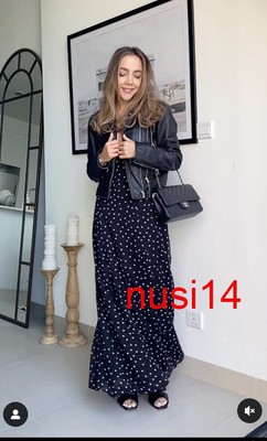 Zara New Woman Strappy Polka Dot Print Midi Dress Black White Xs-Xxl 2180/224