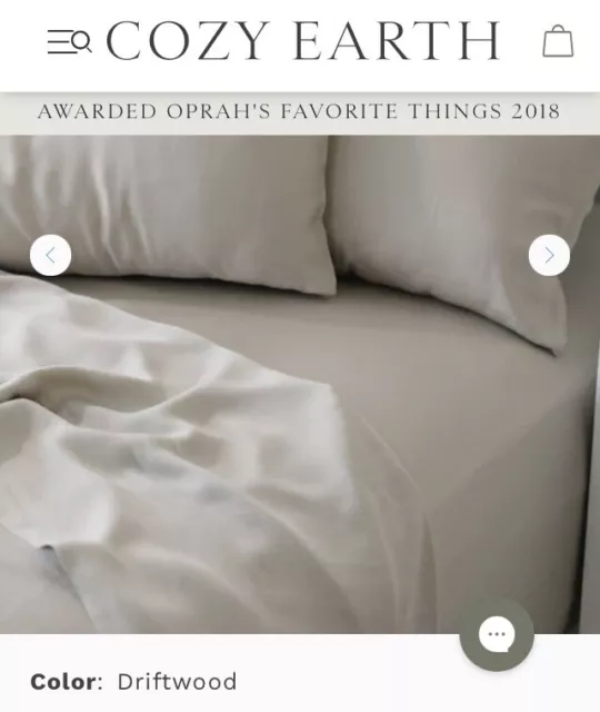 Cozy Earth Split King Sheet Set Oprah’s Favorite Since 2018 in Driftwood Bamboo