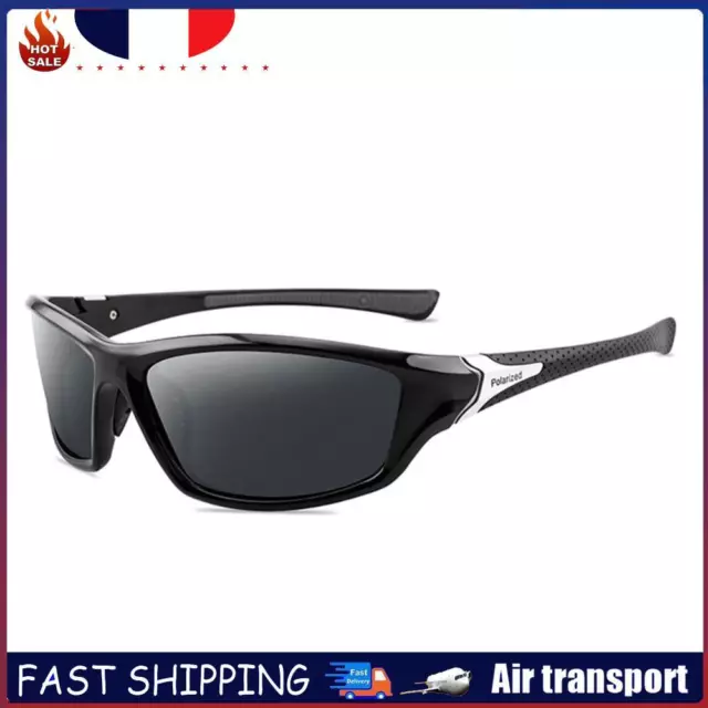 Polarized Night Vision Sunglasses Men UV400 Outdoor Driving Eyewear (Black) FR