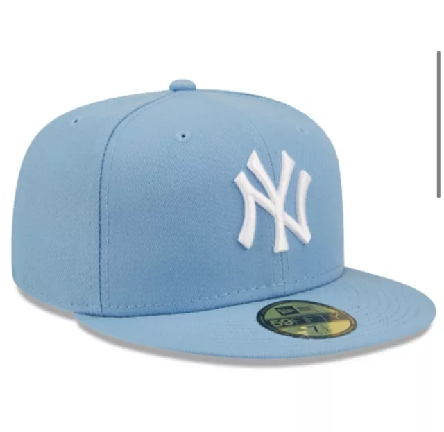 NEW YORK YANKEES New Era 59FIFTY Fitted Cap HAT 5950 BABY SKY LIGHT ...