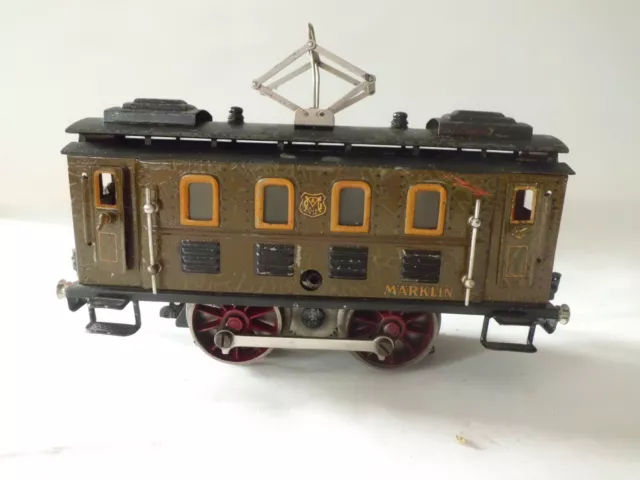 Rarität, MÄRKLIN RS Typ, E-Lok 20 Volt, braun, 1930er Jahre, alte Blecheisenbahn