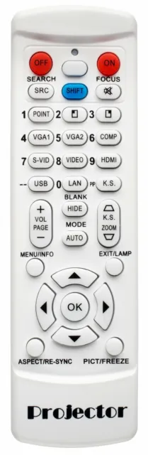 Replacement remote for PANASONIC N2QAYB000194 ET-LAF100 PT-CW240U PT-CW241R