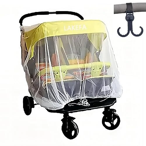 Universal Mosquito Net for Baby Strollers & Carriers, White, Weather Protection