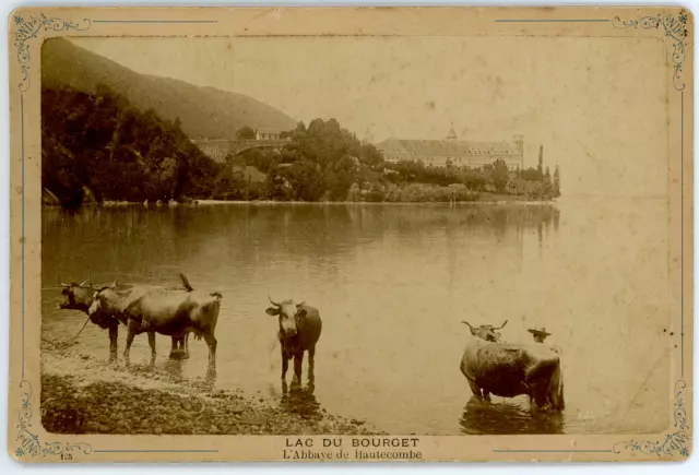 France, Savoie, Lac du Bourget et Abbaye de Hautecombe, ca.1880, vintage albumen
