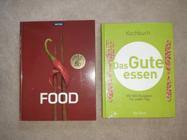 2 Bücher - 1 Preis "Das Gute Essen" Kochbuch (Tre Torri) + "Food" (TEUBNER)