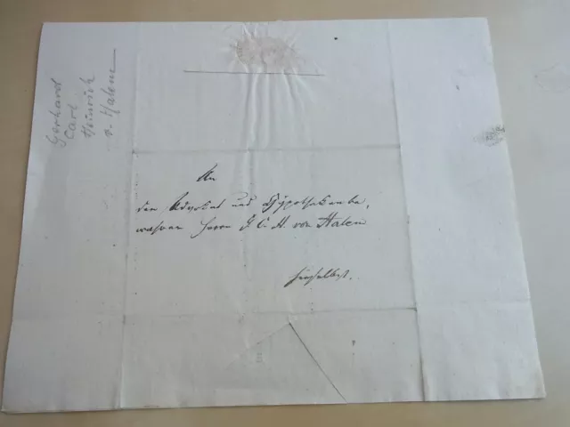 Letter Aurich 1814, Election Justiz-Kommissar IN Empty, Signature V. 2
