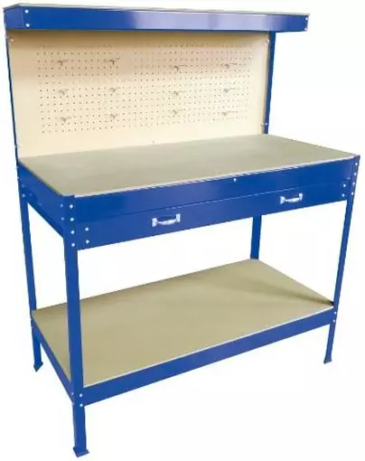 SwitZer New Blue Steel Garage Tool Box Toolbox Work Bench Workbench Storage With