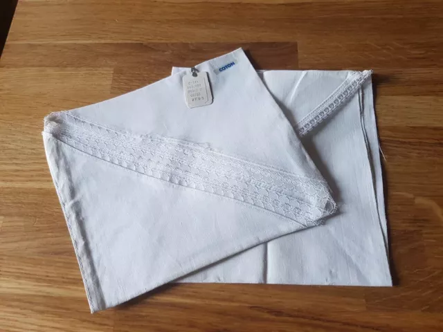 Tres Jolie Paire De Langes Anciens Pour Bebe Avec Ses Etiquettes
