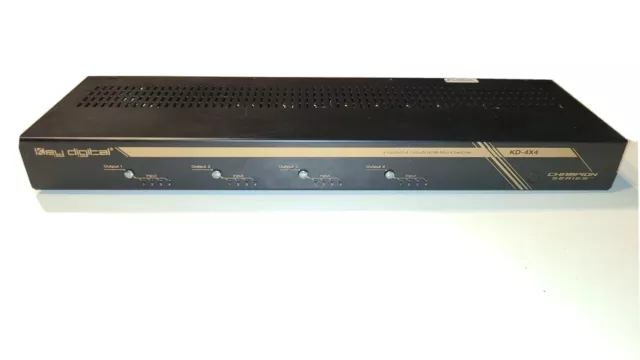 Key Digital KD-4x4 4 In, 4 Out HDMI Matrix Switcher Champion Series, No Cords