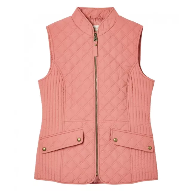 Joules Minx Rose Pink Showerproof Diamond Quilted Gilet