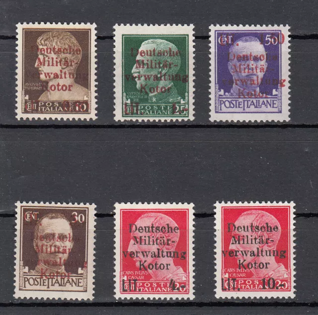 Kotor, Nr. 1-6, postfrisch, Expertise Brunel VP