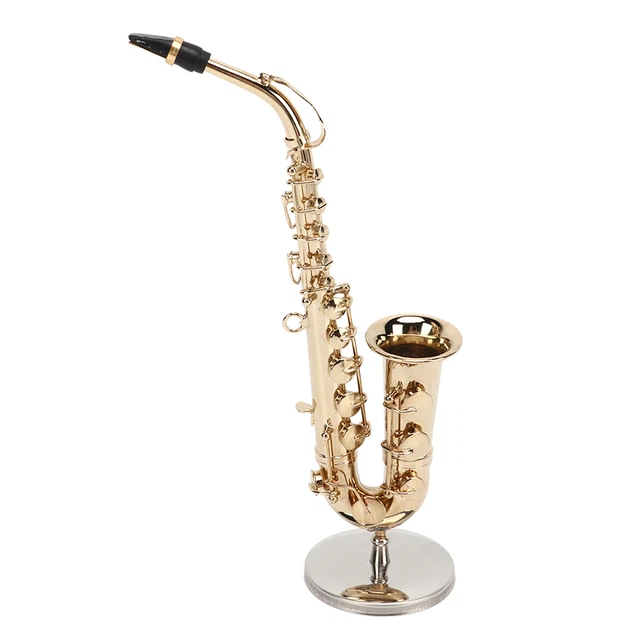 Saxophone Alto De Maison De Poupée Saxophone Miniature Avec Support Et