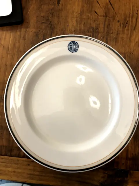 2 Vintage Aetna Dinner Plates O.P.Co. Syracuse China J-6 White