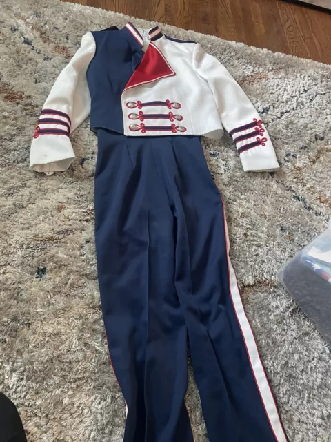 Original Sol Frank Marching Band Uniform Blue Red And White