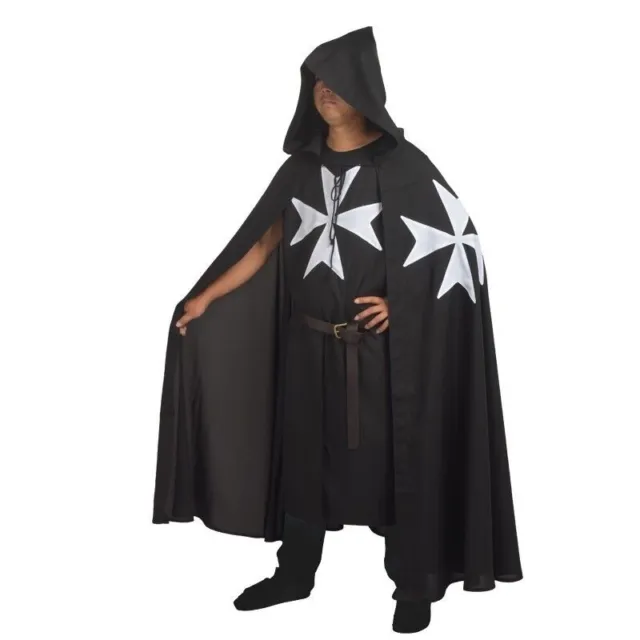 MEDIEVAL KNIGHTS TEMPLAR Cosplay Tunic Cloak Knights of St. John LARP ...