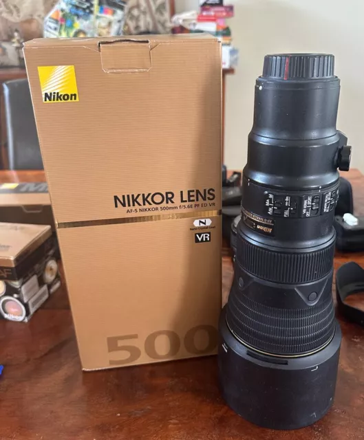 Nikon AF-S Nikkor 500mm f/5.6E PF ED VR. Very Good+ Also Ruggard carry case