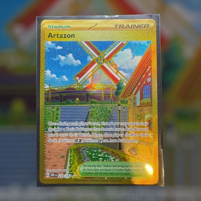 ARTAZON - 229/197 - Gold Secret Rare - Obsidian Flames - Pokemon Card - NM  $5.85 - PicClick AU